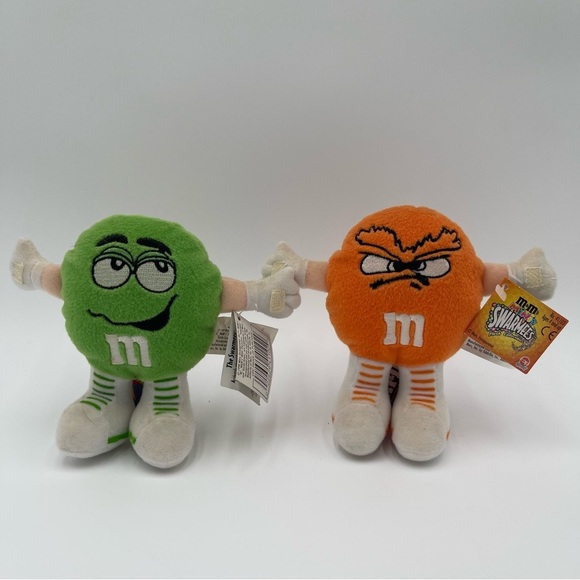 M&M'S Other - M&M Swarmees 1998 Plush Figure 5” Stuffed Lot Of 2 90s Vintage Collectibles